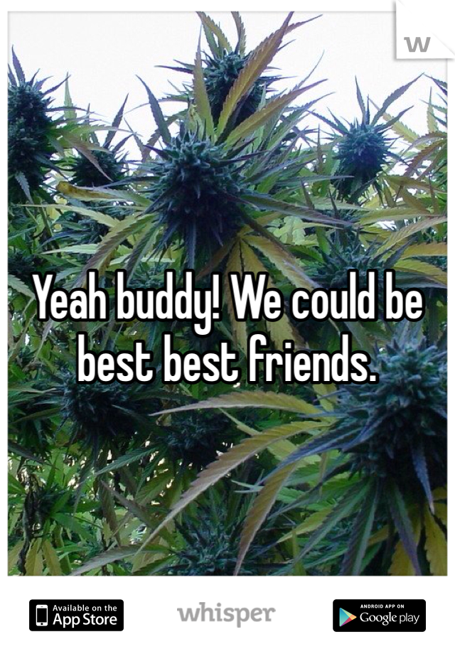 Yeah buddy! We could be best best friends.