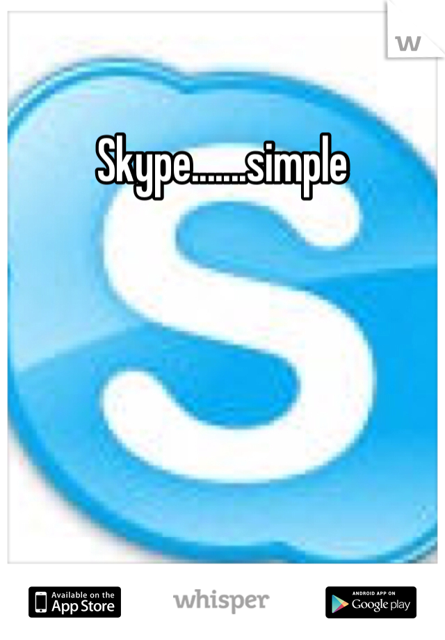 Skype.......simple