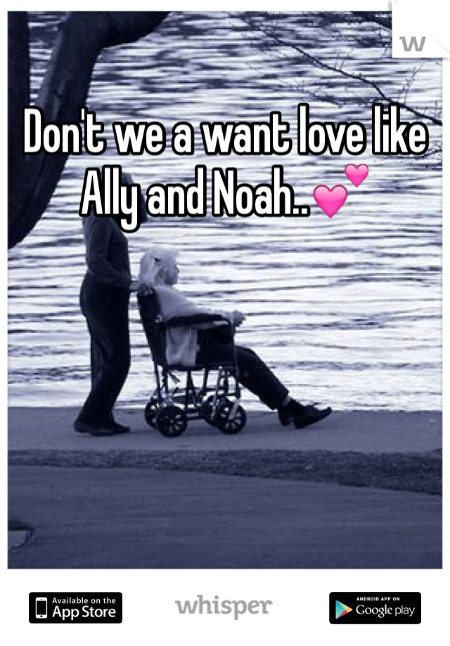 Don't we a want love like Ally and Noah..💕