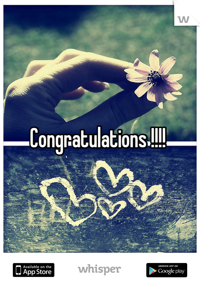 Congratulations !!!! 