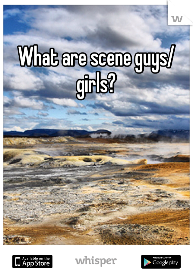 What are scene guys/girls?