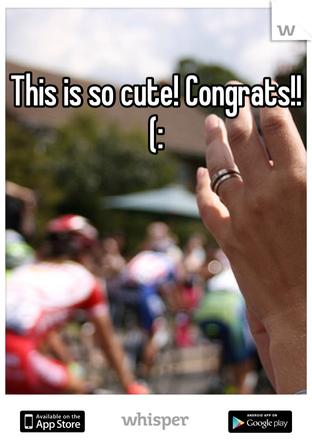 This is so cute! Congrats!!(: