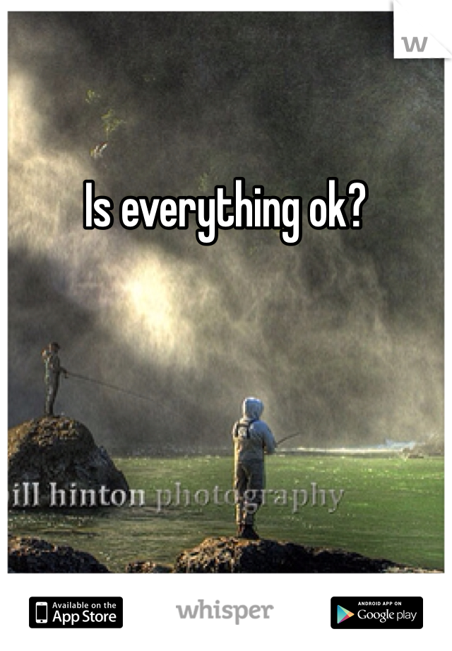 Is everything ok?