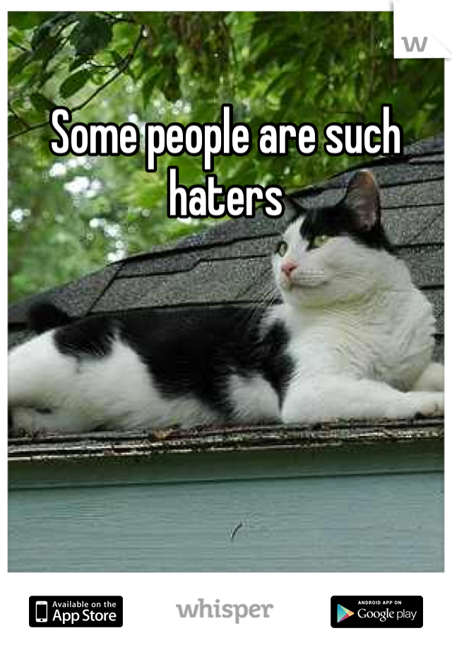 Some people are such haters