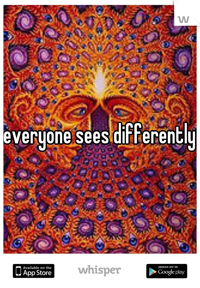 everyone sees differently