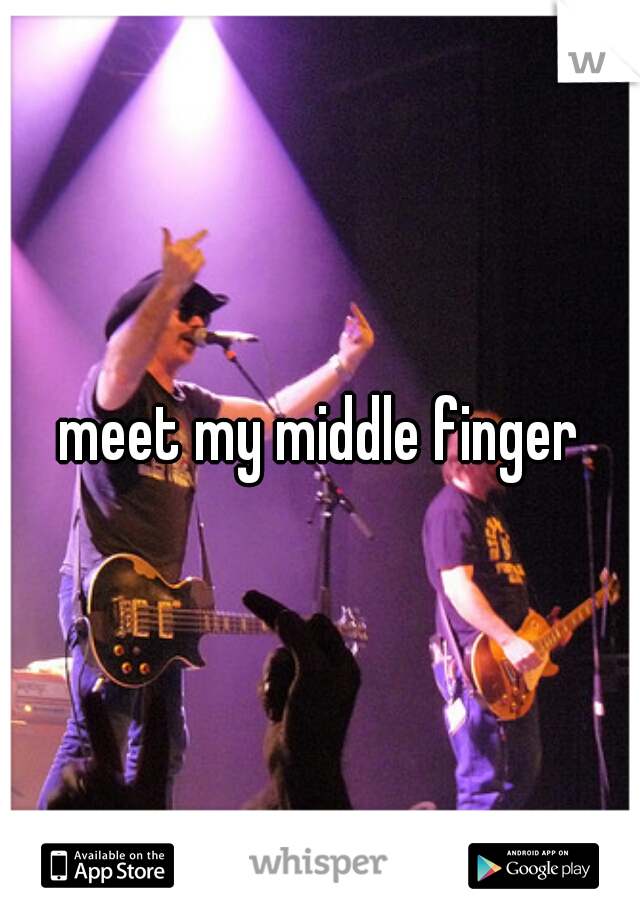 meet my middle finger