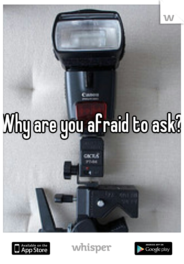 Why are you afraid to ask?