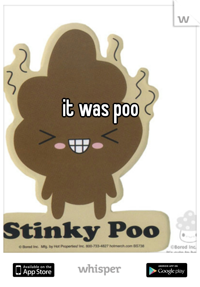 it was poo