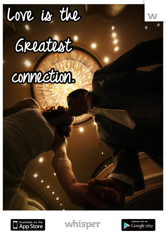 Love is the 
Greatest 
connection. 
