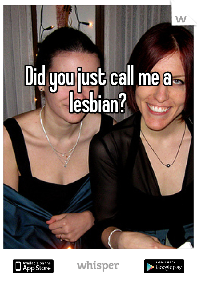 Did you just call me a lesbian?