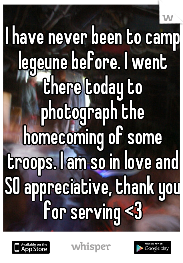  I have never been to camp legeune before. I went there today to photograph the homecoming of some troops. I am so in love and SO appreciative, thank you for serving <3