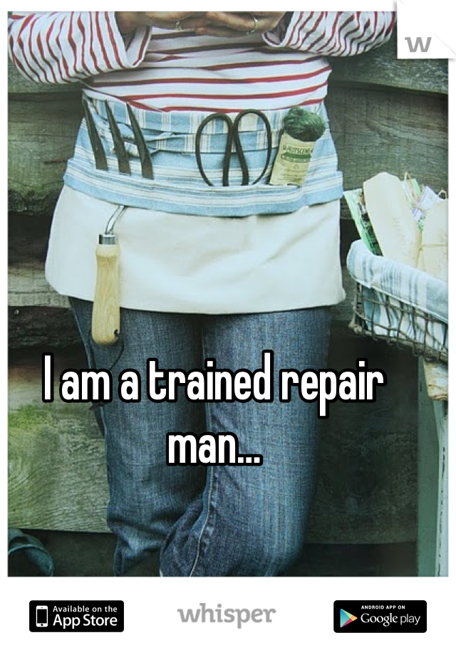 I am a trained repair man…