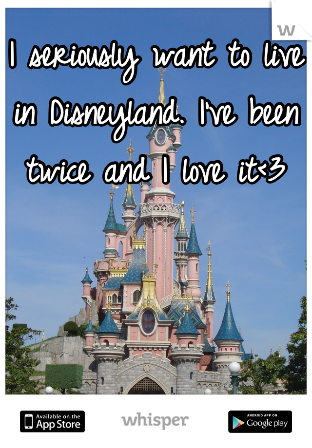 I seriously want to live in Disneyland. I've been twice and I love it<3