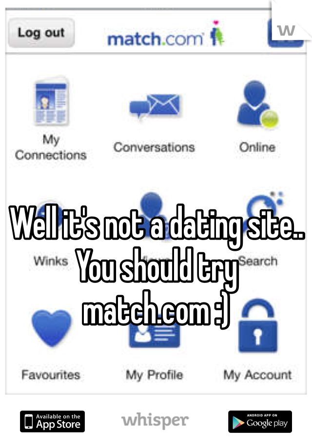 Well it's not a dating site.. You should try match.com :) 