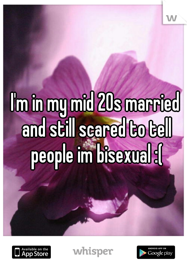 I'm in my mid 20s married and still scared to tell people im bisexual :(