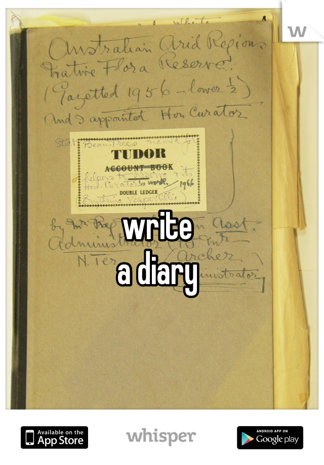 write
a diary