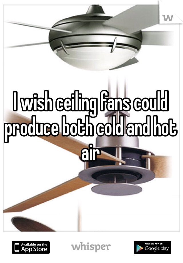 I wish ceiling fans could produce both cold and hot air 