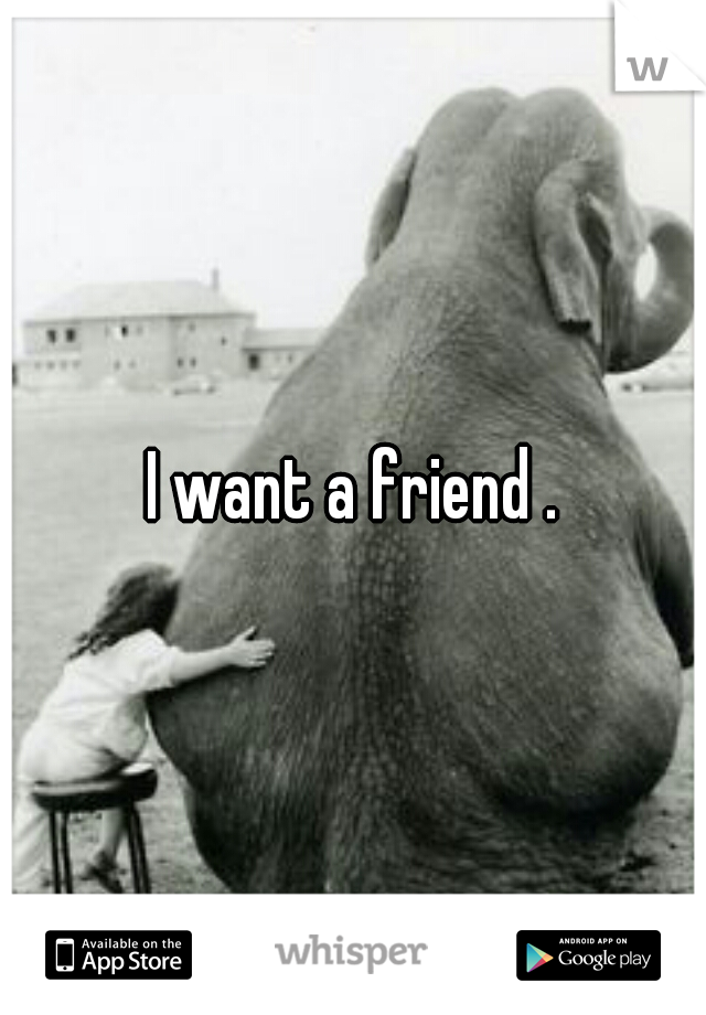 I want a friend .
