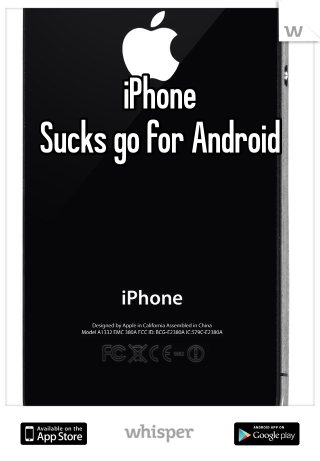 iPhone 
Sucks go for Android 