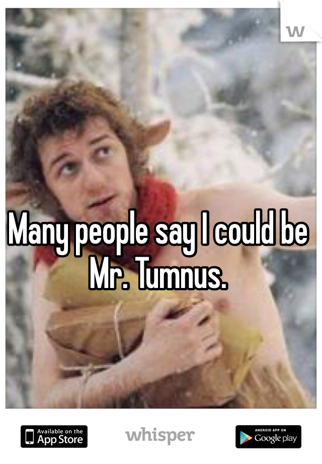 Many people say I could be Mr. Tumnus.