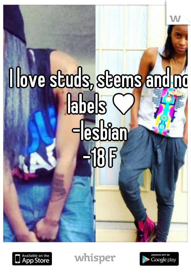 I love studs, stems and no labels ♥
-lesbian
-18 F