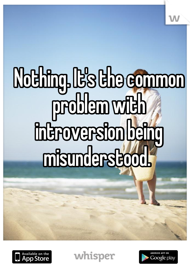 Nothing. It's the common problem with introversion being misunderstood. 