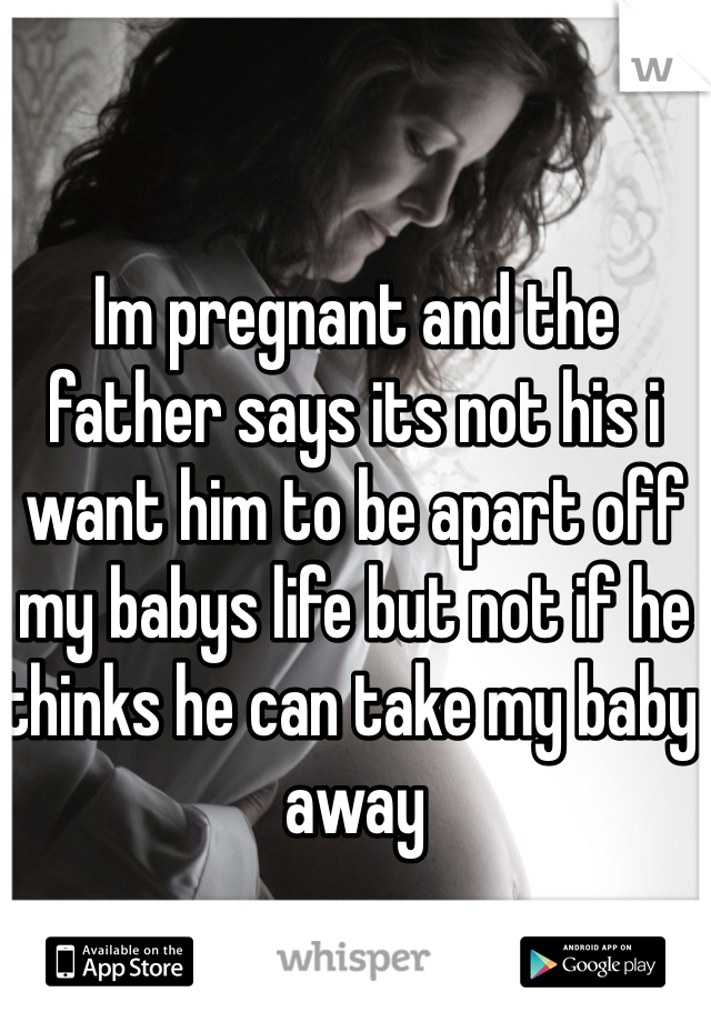 Im pregnant and the father says its not his i want him to be apart off my babys life but not if he thinks he can take my baby away 