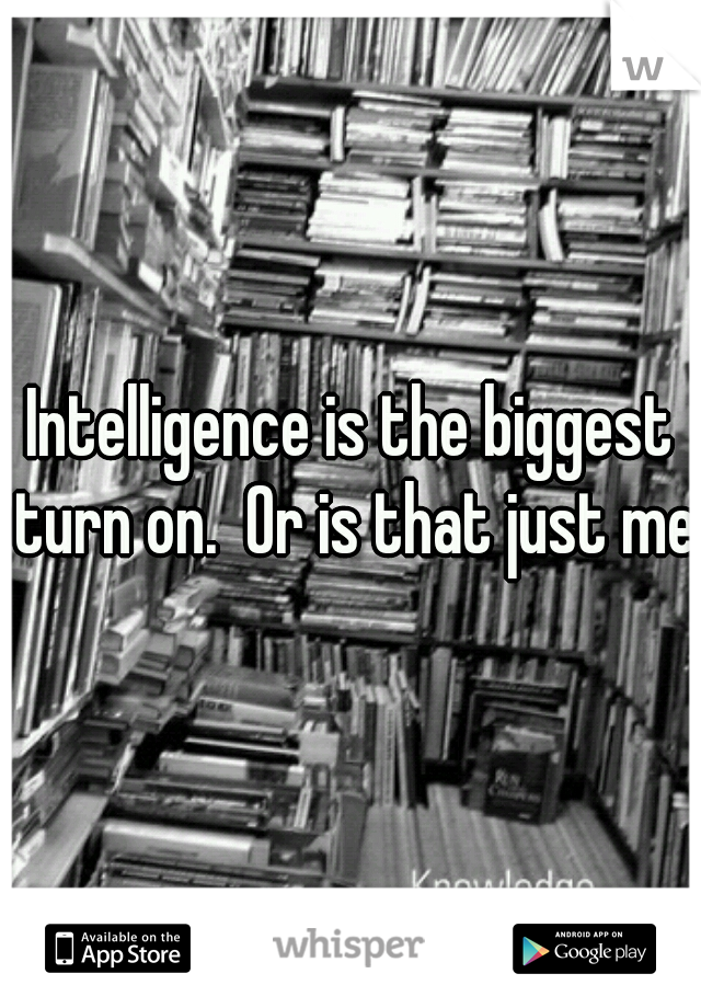 Intelligence is the biggest turn on.  Or is that just me?