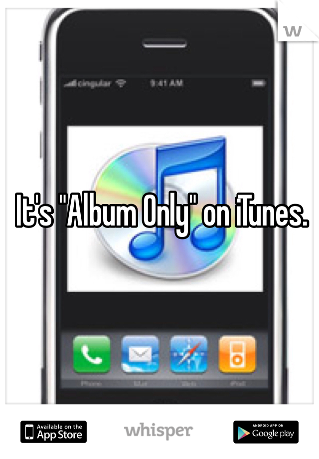 It's "Album Only" on iTunes.
