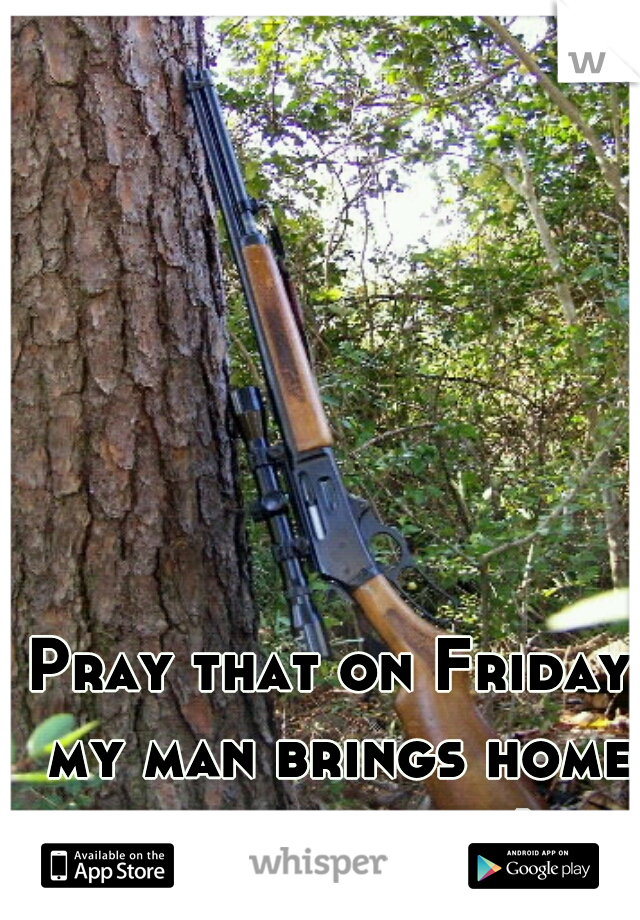 Pray that on Friday my man brings home the venison :)