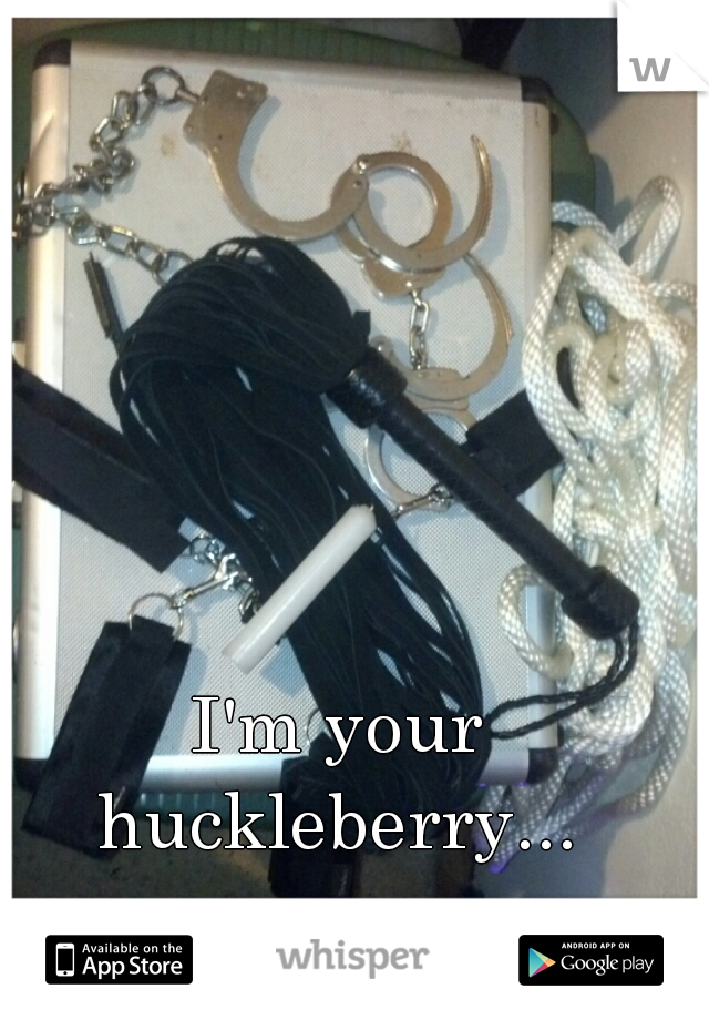 I'm your huckleberry... 