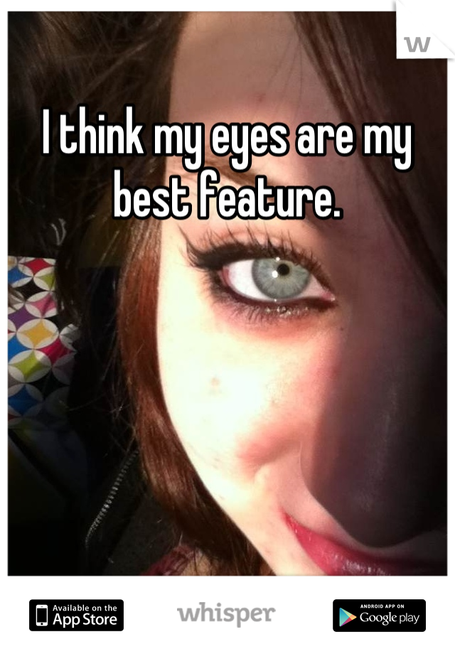 I think my eyes are my best feature.