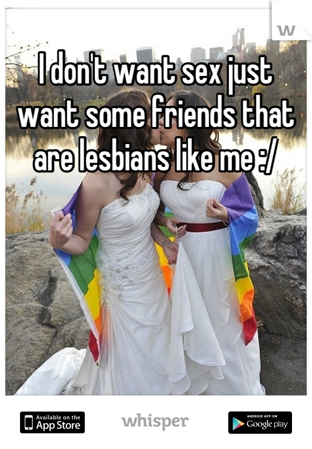 I don't want sex just want some friends that are lesbians like me :/