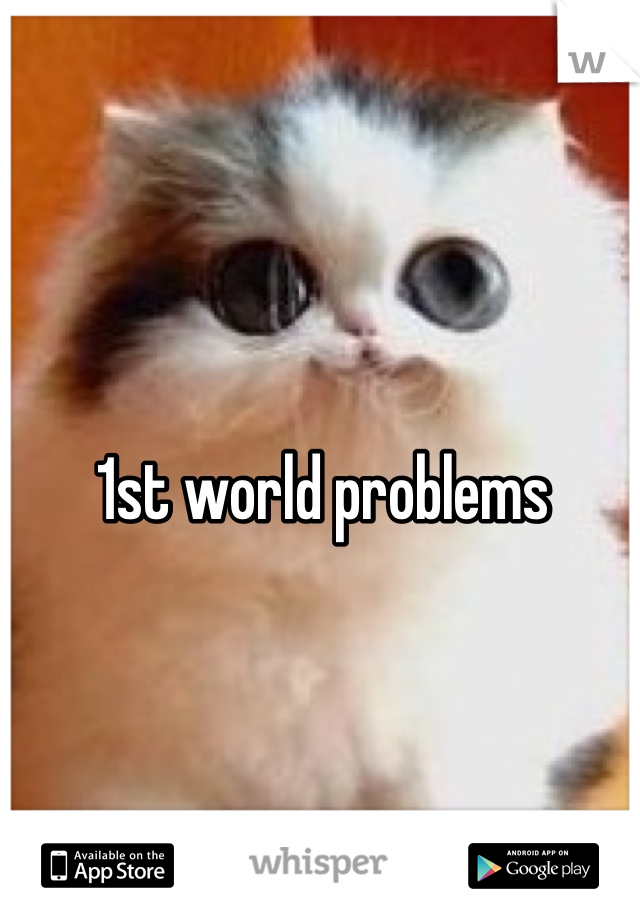  1st world problems