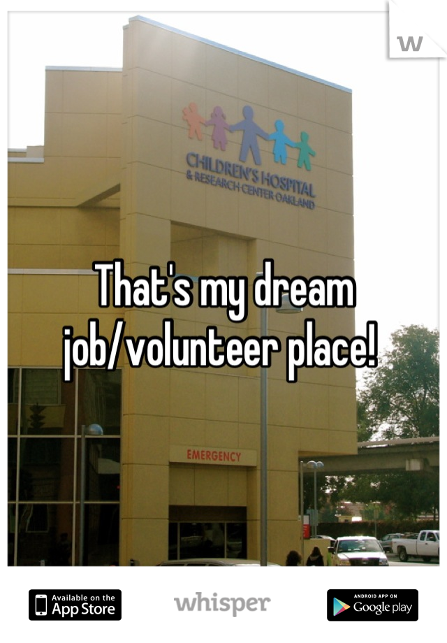 That's my dream job/volunteer place! 