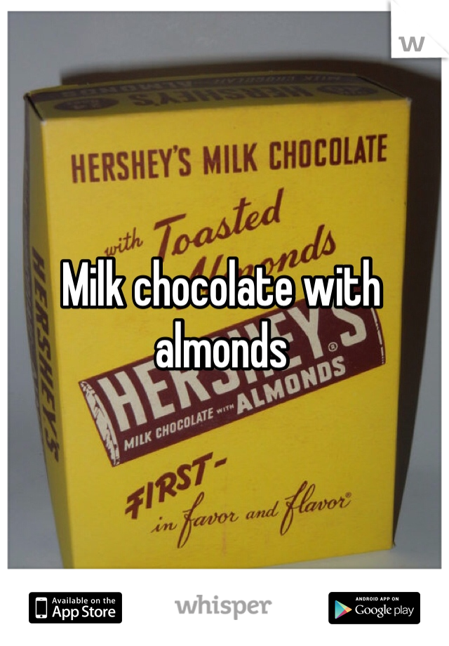 Milk chocolate with almonds