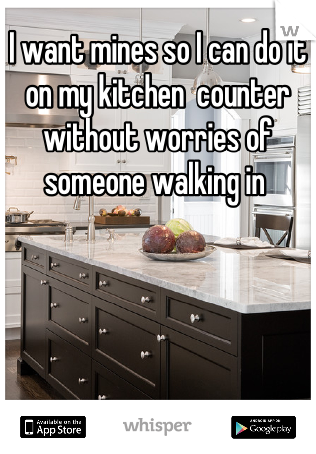 I want mines so I can do it on my kitchen  counter without worries of someone walking in 