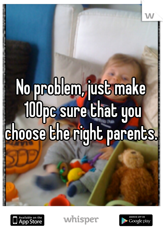 No problem, just make 100pc sure that you choose the right parents. 