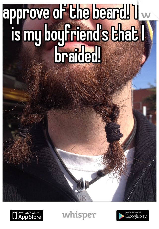 I approve of the beard! This is my boyfriend's that I braided!