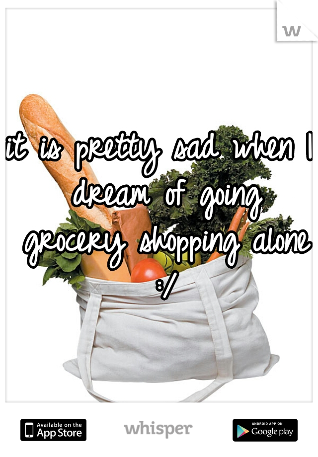 it is pretty sad when I dream of going grocery shopping alone :/