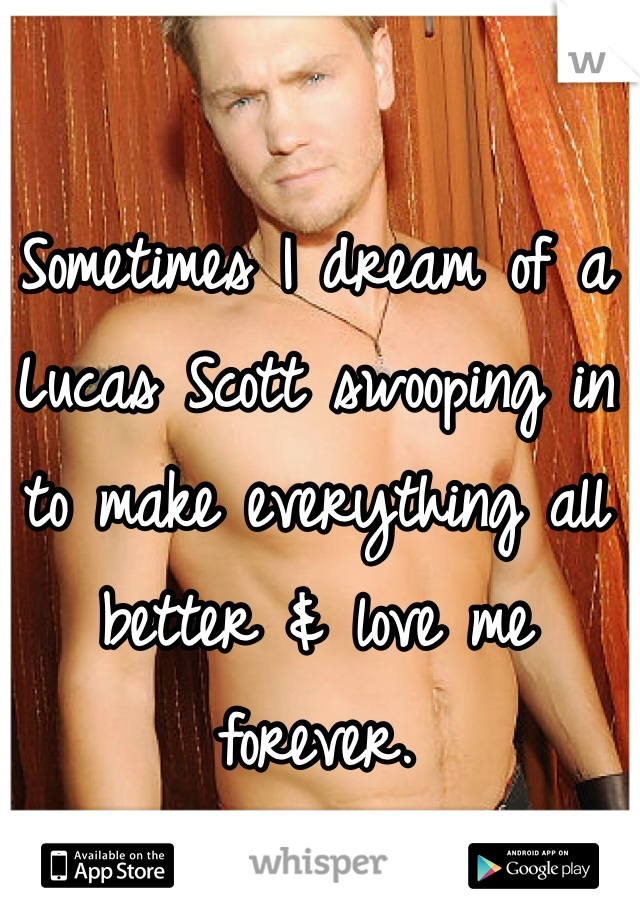 Sometimes I dream of a Lucas Scott swooping in to make everything all better & love me forever.