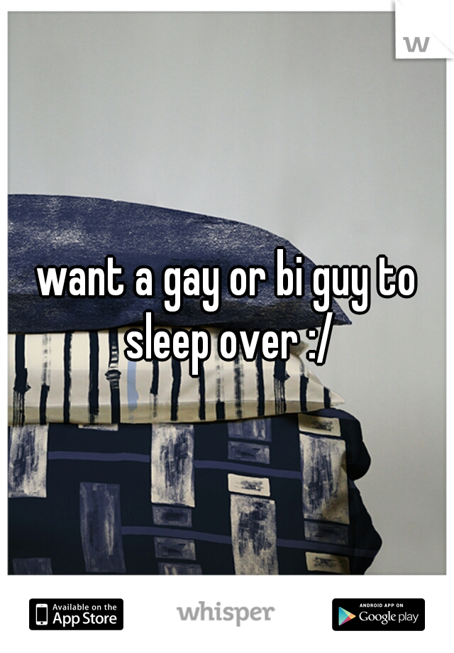 want a gay or bi guy to sleep over :/