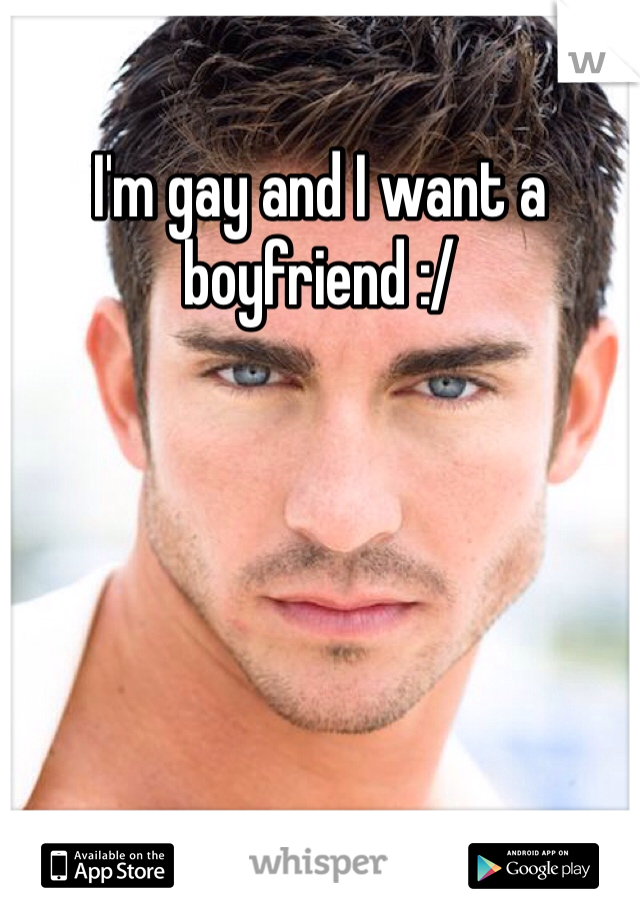 I'm gay and I want a boyfriend :/