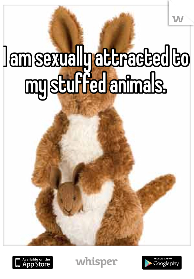 I am sexually attracted to my stuffed animals. 