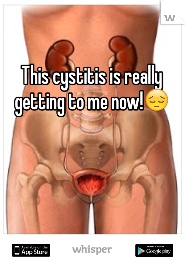 This cystitis is really getting to me now!😔