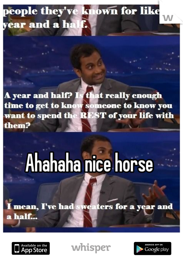 Ahahaha nice horse