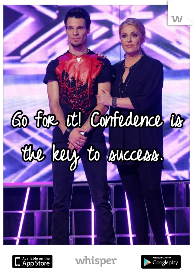 Go for it! Confedence is the key to success. 