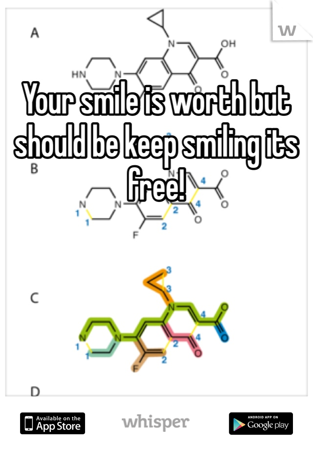 Your smile is worth but should be keep smiling its free!