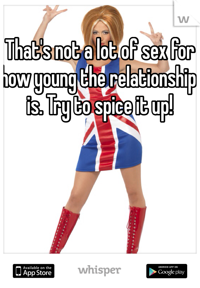 That's not a lot of sex for how young the relationship is. Try to spice it up! 