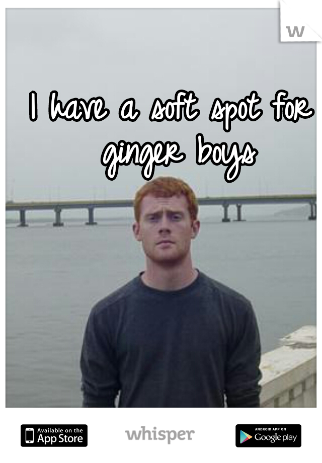 I have a soft spot for ginger boys